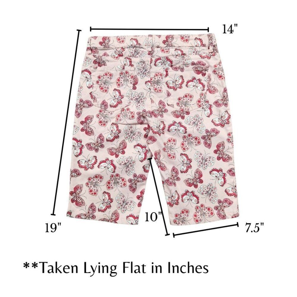 The Children Place Girls Shorts Skimmer Butterflies Pink Adjustable Waist Siz 14 - Picture 12 of 14